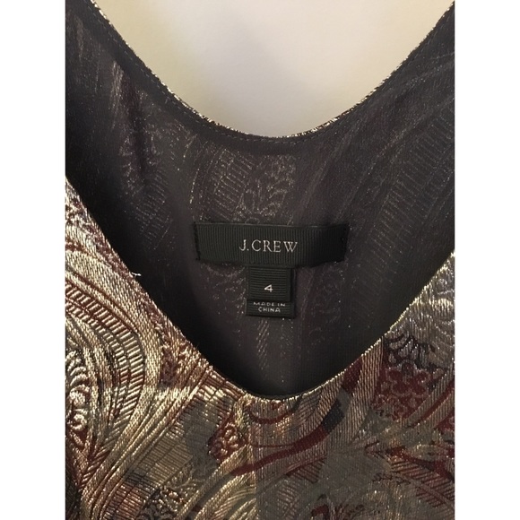 J.Crew Cate Cami in Gilded Paisley Lamé - Picture 6 of 8